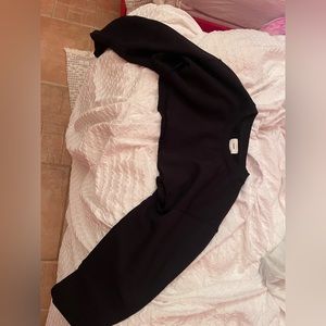 Joah Brown Extra cropped Black crew neck sweatshirt